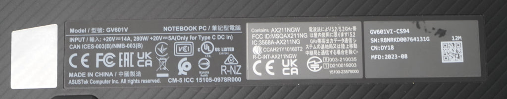 ASUS ROG Flow X16 Laptop GV601V RTX 4070 i9-19600H 64GB DDR5 RAM 2TB SSD