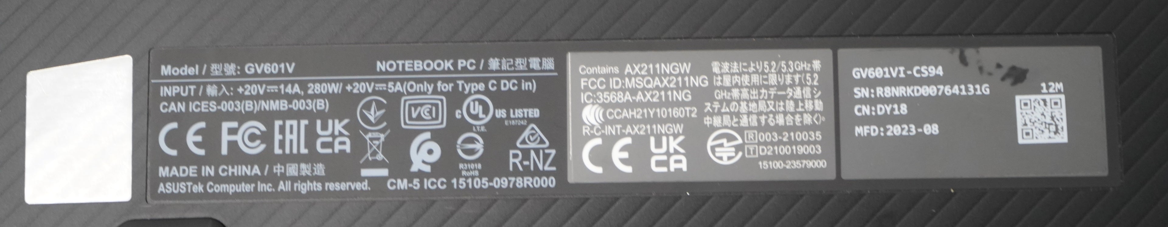 ASUS ROG Flow X16 Laptop GV601V RTX 4070 i9-19600H 64GB DDR5 RAM 2TB SSD
