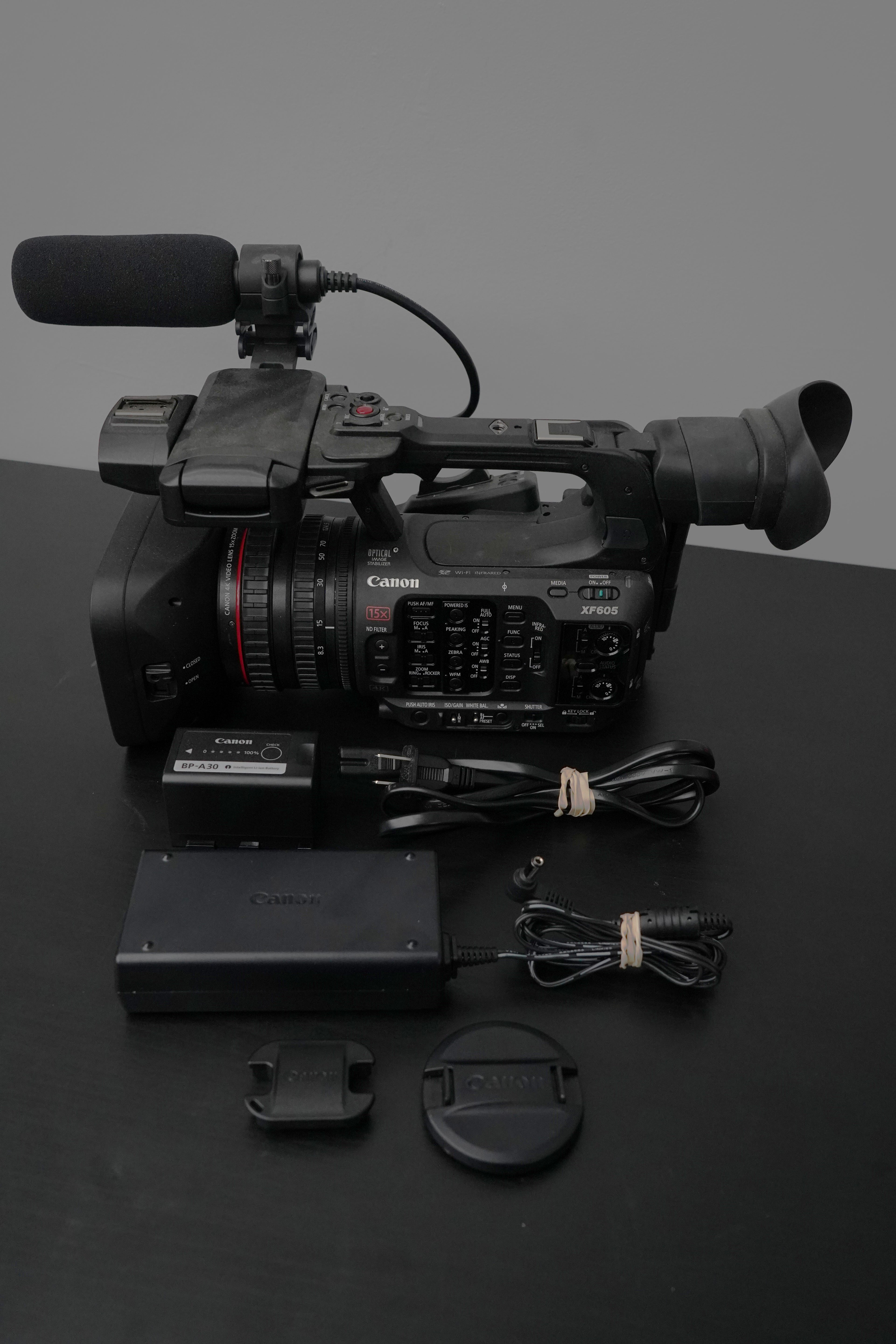 Canon XF605 4k UHD HDR 15x Zoom Professional Camcorder